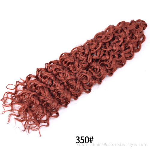 New Style Top Quality Ombre Color For Black Women Water Wave Hawaii With Curly Crochet Braids Synthetic Fiber Hair Braiding